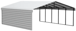 20 x 24 x 7 ft Eggshell PasturePort™ Livestock & Agricultural Shelter with 1 Sidewall