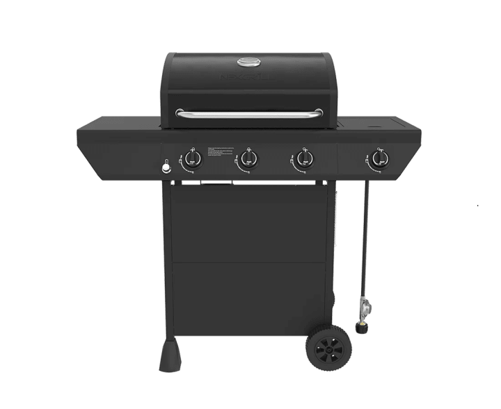 3-Burner Gas Grill in Black with Side Burner