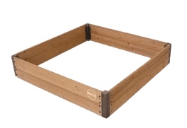 4 x 4 x 1 ft Wrangler Brown/Cedar Wood Raised Garden Bed