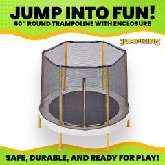 60" Round Trampoline with Enclosure