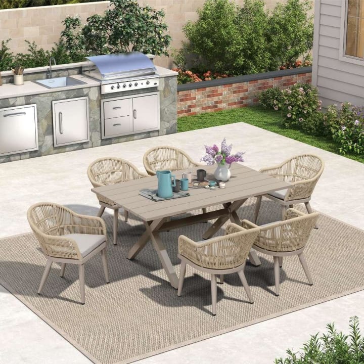 7 piece Outdoor Patio Dining Set