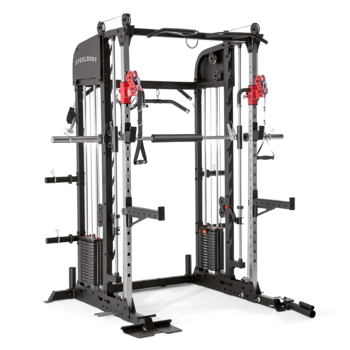 All-in-One Home Gym Deluxe Functional Trainer with Weight Stack, Smith Machine, Cable Crossovers and More | SM-6900 SteelBody