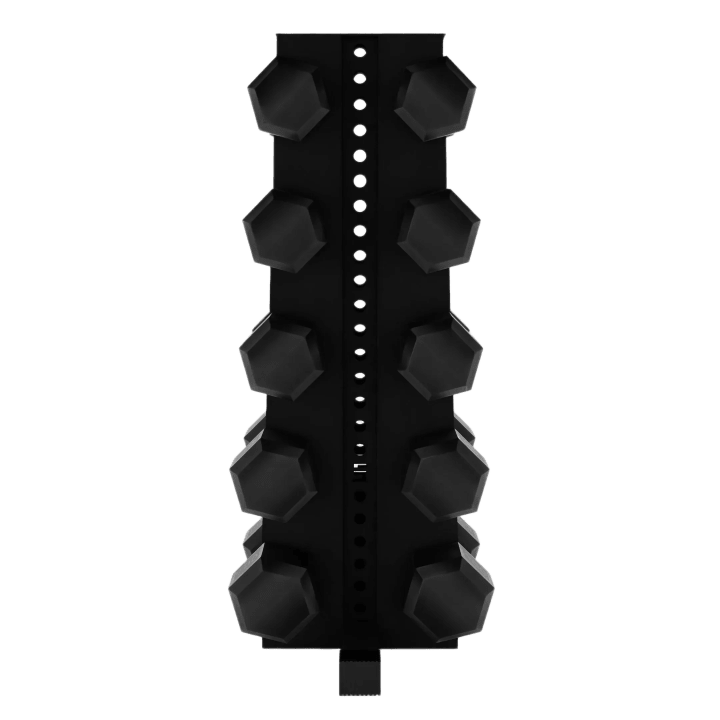 Alpha Elite | 5-Tier Vertical Dumbbell Storage Rack - Black