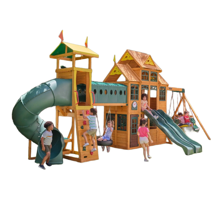 Bear Cave Lodge Swing Set