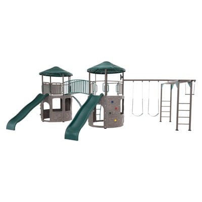 Double Adventure Tower with Monkey Bars