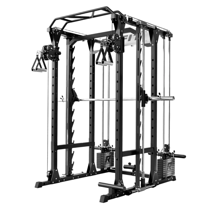 P9 3D Smith Machine and a Functional Trainer With Adjustable Dual Cable System