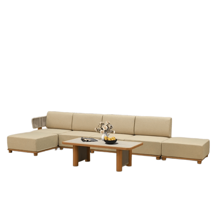 Breck L-Shaped with table Modular Outdoor Sectional