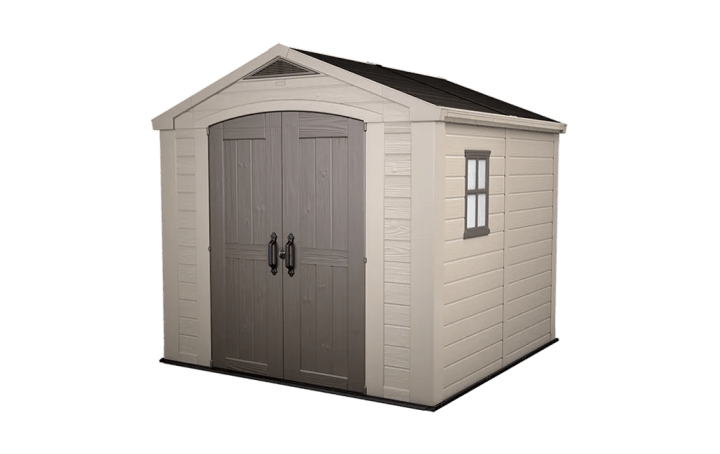 Factor 8x8 Storage Shed - Brown
