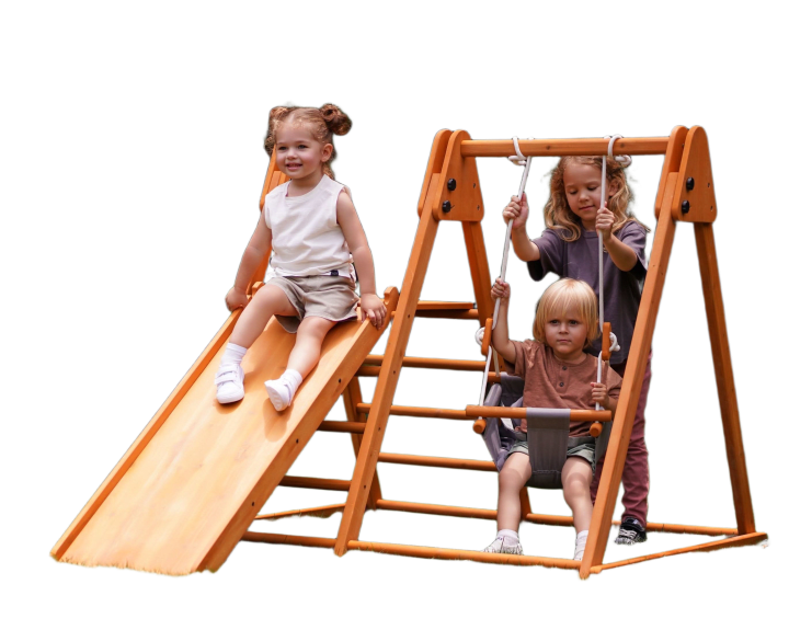 Juniper Folding Indoor & Outdoor Playset | Wooden Climber for Toddlers