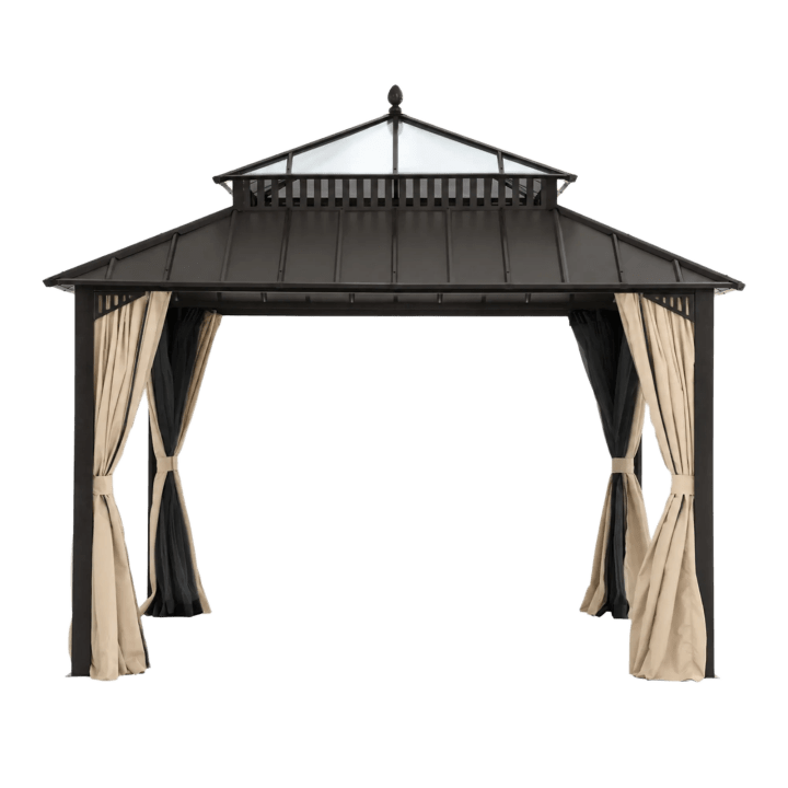 Kingston Horizon PC-Vent Gazebo - Brown, 12' x 12'