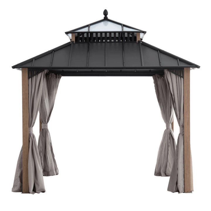 Kingston Horizon PC-Vent Gazebo - Natural Woodgrain, 10' x 10'