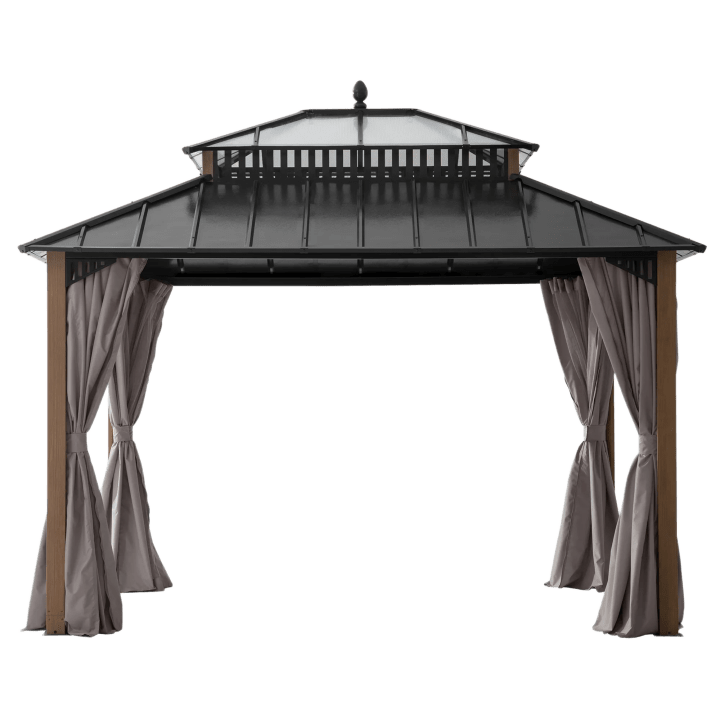 Kingston Horizon PC-Vent Gazebo - Natural Woodgrain, 12' x 10'