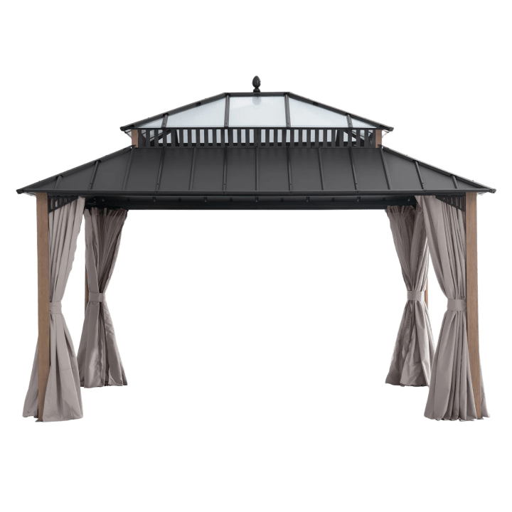 Kingston Horizon PC-Vent Gazebo Natural Woodgrain, 12' x 14'
