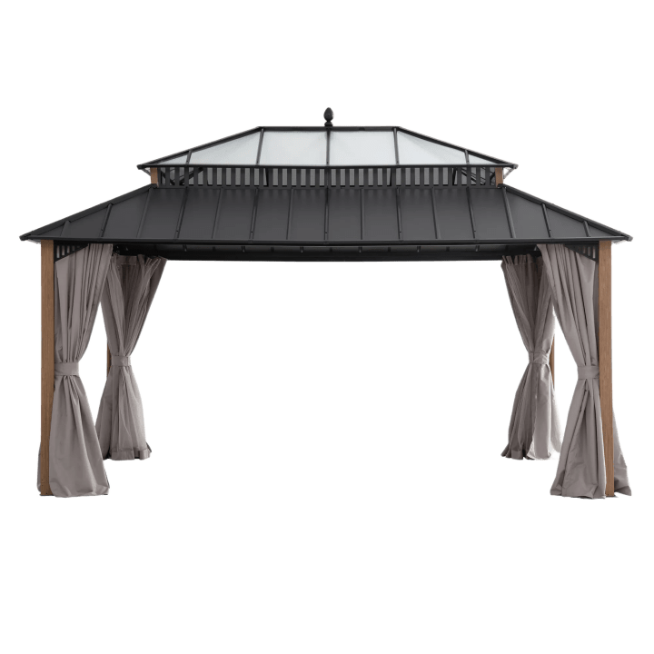 Kingston Horizon PC-Vent Gazebo - Natural Woodgrain, 12' x 16'