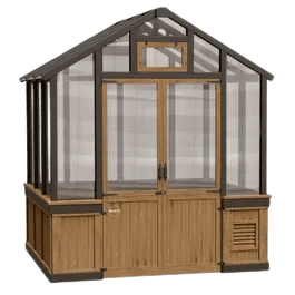 Miracle-Gro® 7 x 6 x 8.5 ft Brown Wood Greenhouse