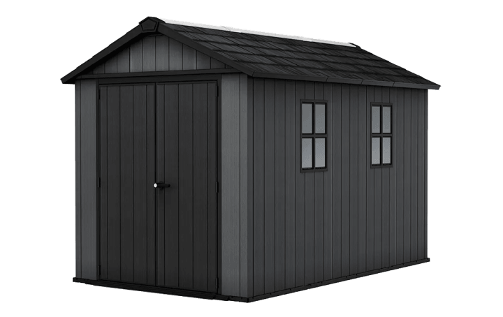 Newton Plus 7.5x11 Storage Shed - Graphite