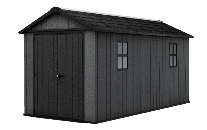 Newton Plus 7.5x15 Storage Shed - Graphite
