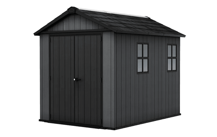 Newton Plus 7.5x9 Storage Shed - Graphite