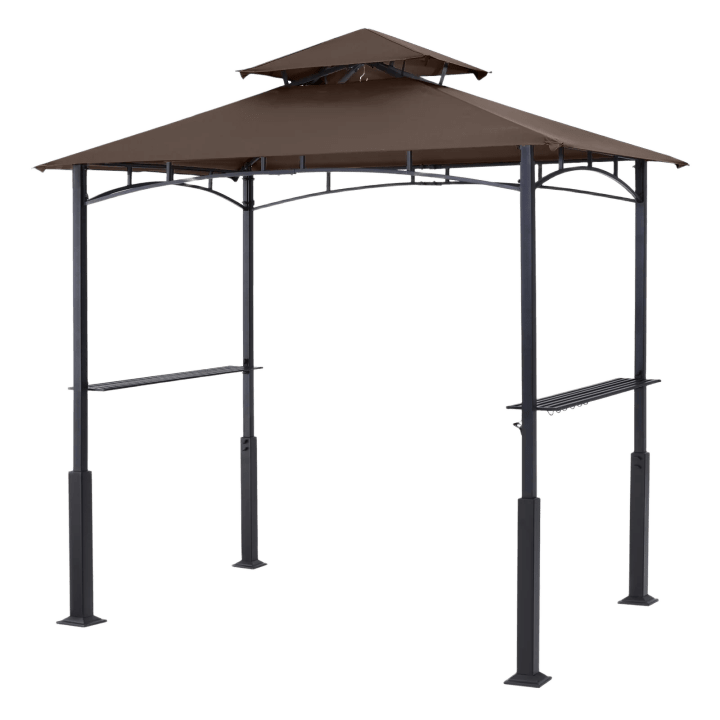 Outdoor 8x5 Grill Gazebo Shelter for BBQ with LED Light