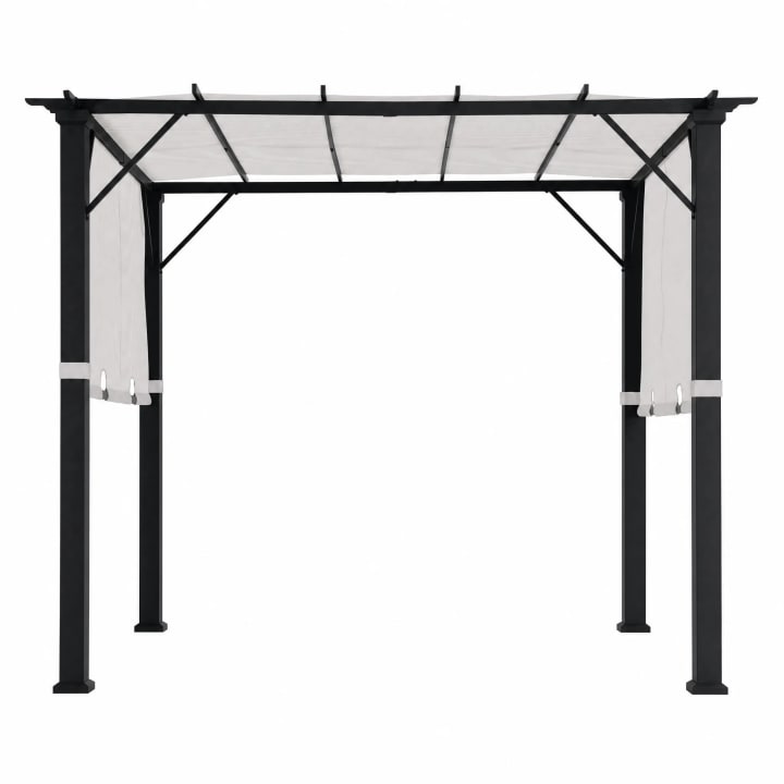 Palladio Adjustable Canopy Metal Pergola 9' x 9' - White