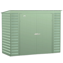 Select Steel Storage Shed, 8x4, Sage Green