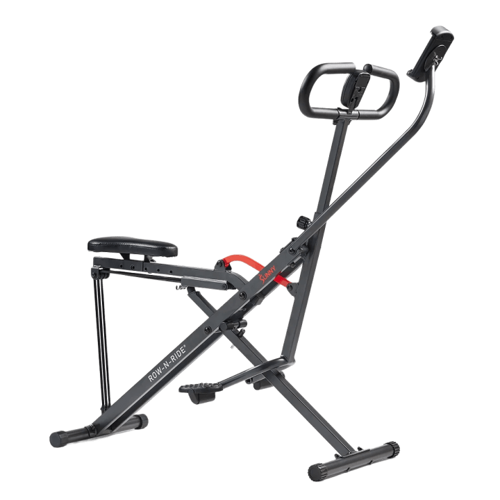 Smart Upright Row-N-Ride® Squat Assist Trainer Machine for Abs and Glute Workout - Dark Gray