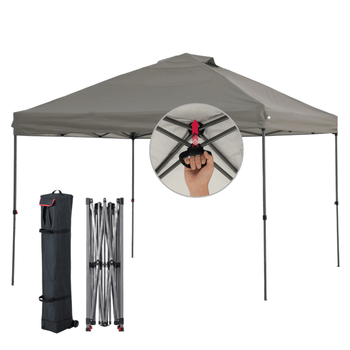 Solis Glow Instant Gazebo, 10' × 10' - Slate Gray