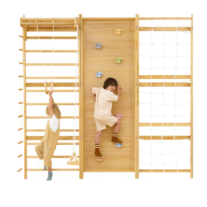 Walnut Modular | Swedish Ladder Jungle Gym - Wall Mounted