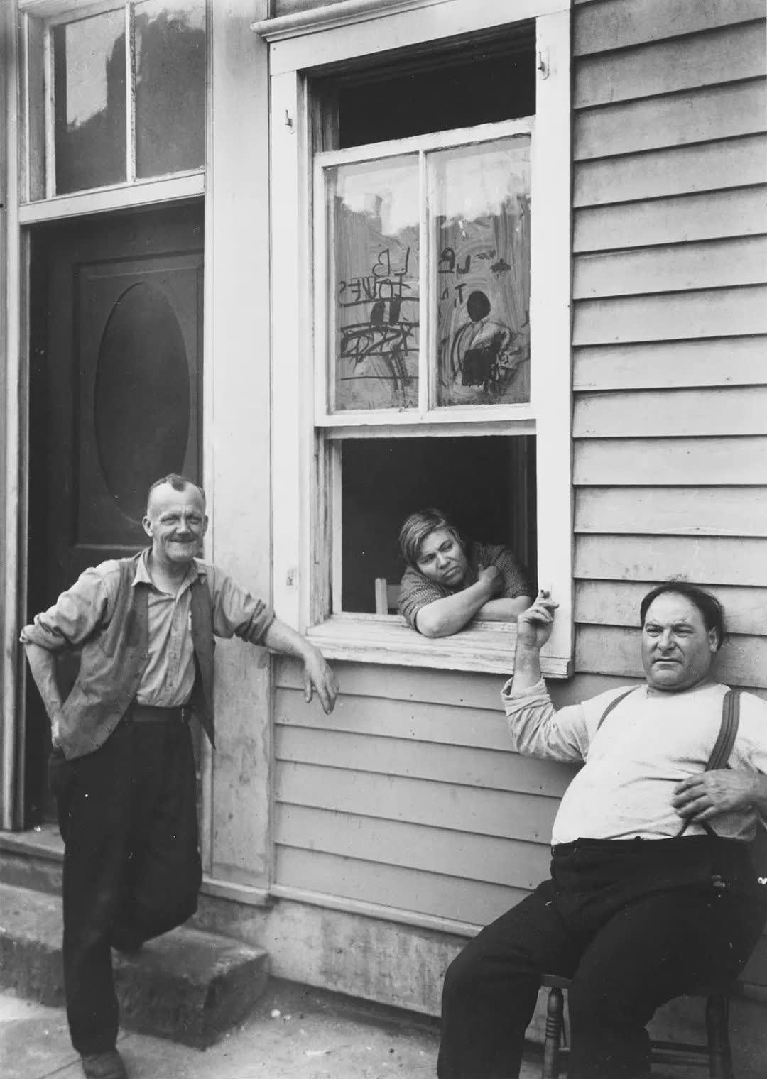 People in Summer, New York State Town, 1930