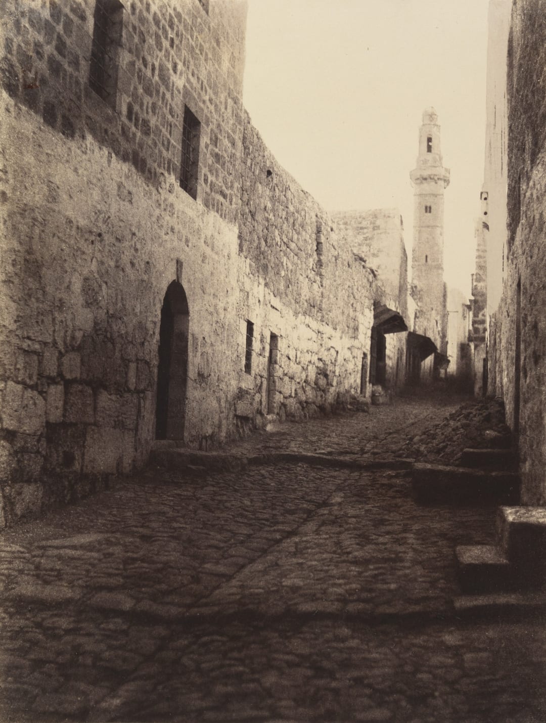 Jerusalem: A street in Jerusalem and entrance to the Grand Convent.