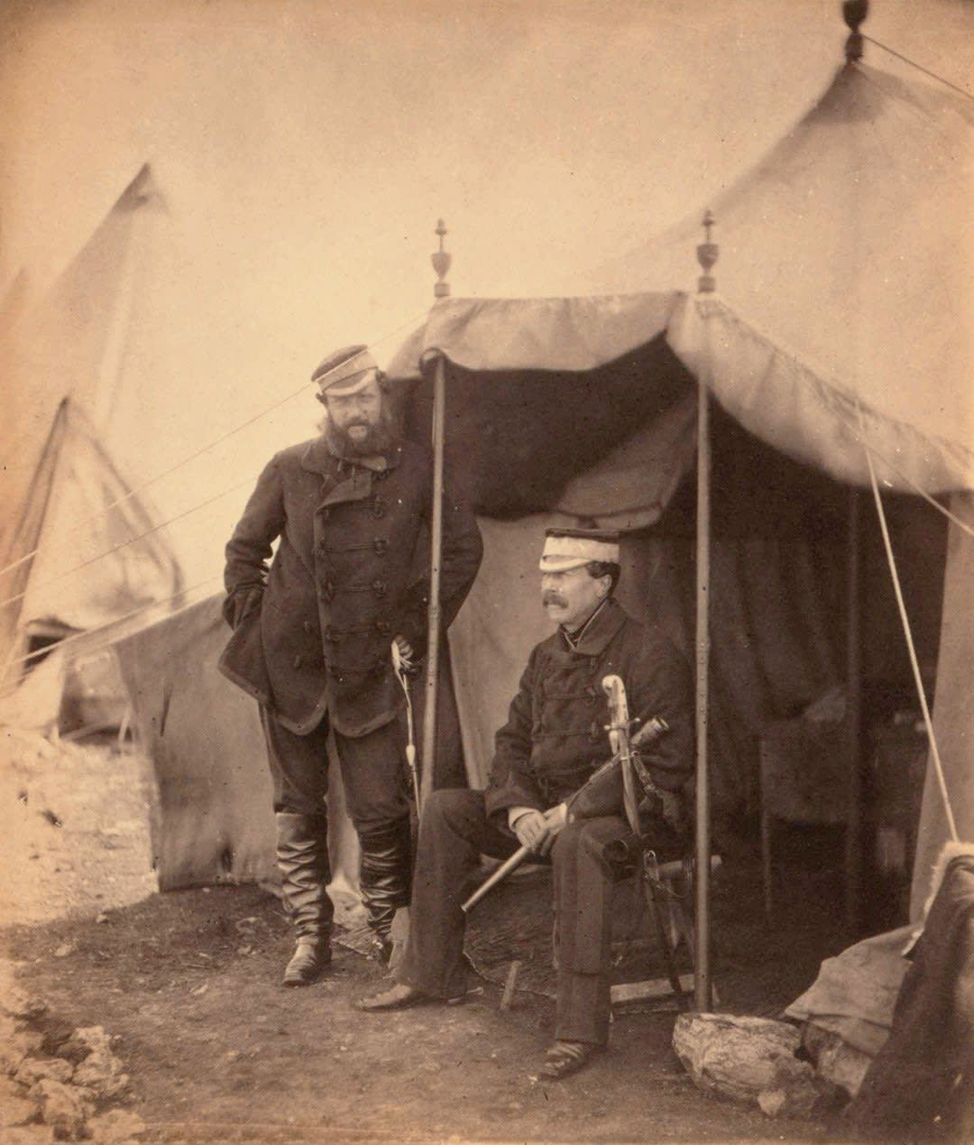 Lieutenant General Sir John Campbell & Captain Hume, his aide-de-camp, the general sitting
