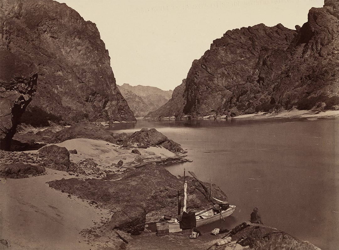 Black Cañon, Colorado River,Looking Above from Camp 7, 1871; Photo by Timothy H. O'Sullivan.