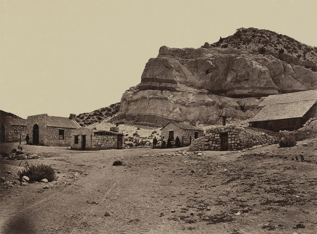 Water Rhyolites, near Logan Springs, Nevada,1871; Photo by Timothy H. O'Sullivan.