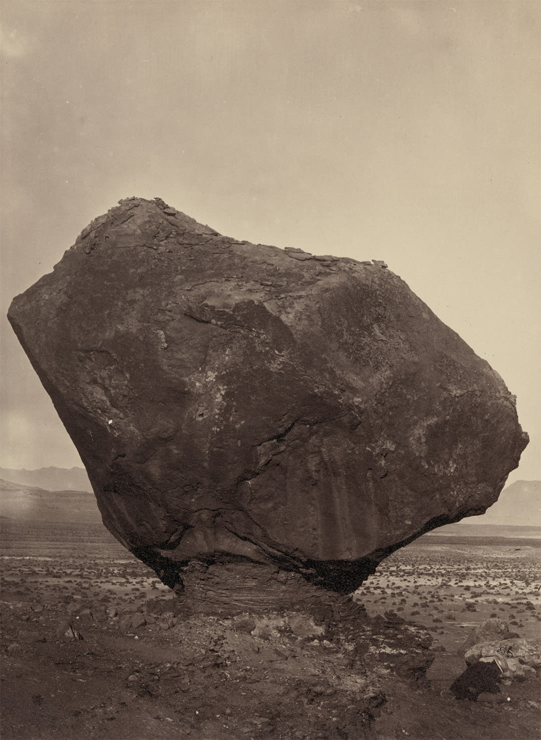 Perched Rock, Rocker Creek, Arizona,1872; Photo by William H. Bell. 
