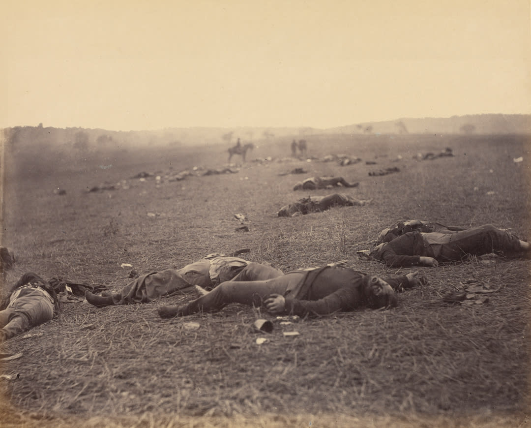 A Harvest of Death, Gettysburg, July, 1863; Photo by Timothy H. O'Sullivan