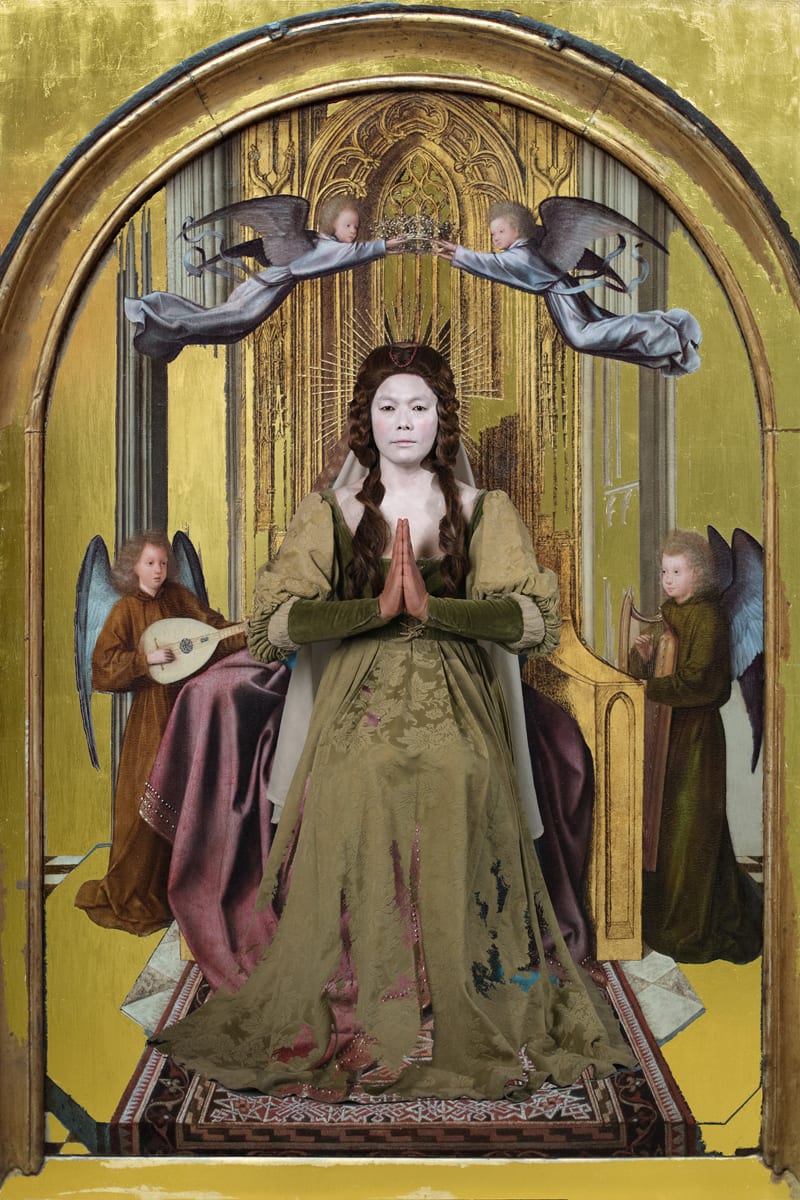 Jumping into The Virgin and Child Enthroned with Four Angels, Quinten Massys, 2018