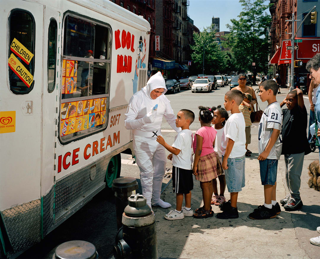 Iceman – Bolivar Abril, from Quito, Ecuador, ice cream vendor in New York, sends $250/week.