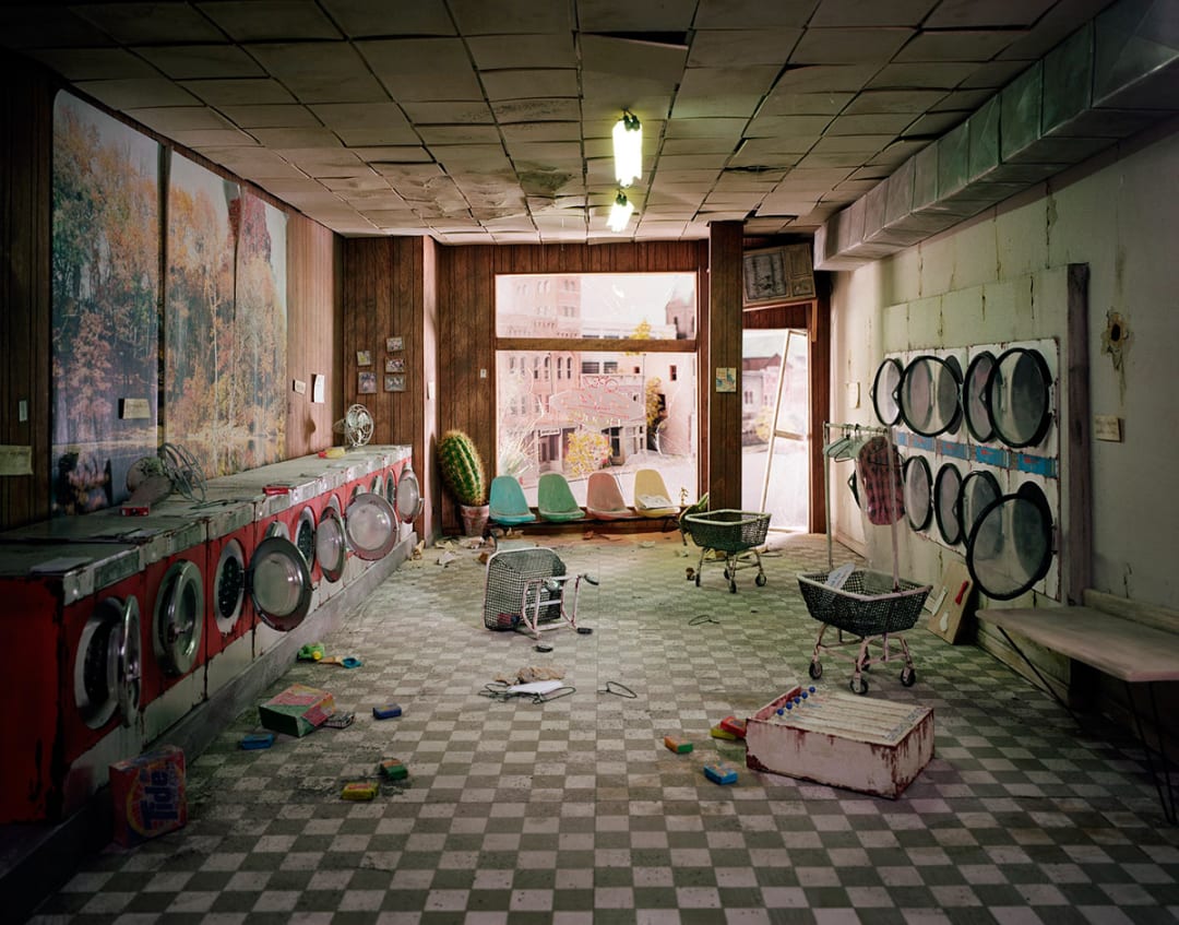 Lori Nix and Kathleen Gerber, Laundromat, 2008