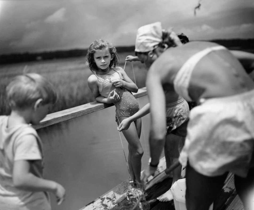 Crabbing at Pawley's, 1989