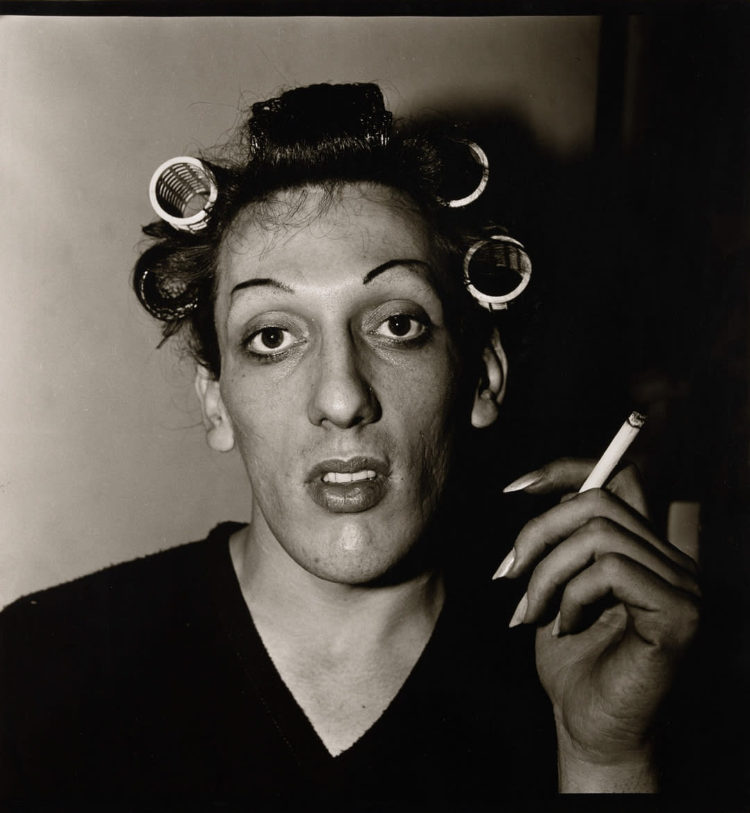 A young man in curlers at home on West 20th Street, N.Y.C. 1966