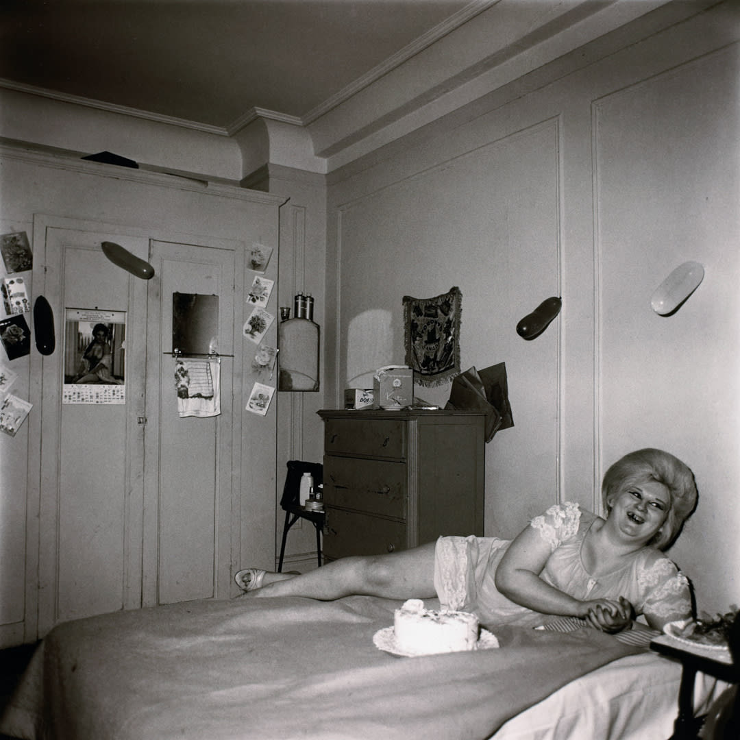 Transvestite at her birthday party, N.Y.C. 1968