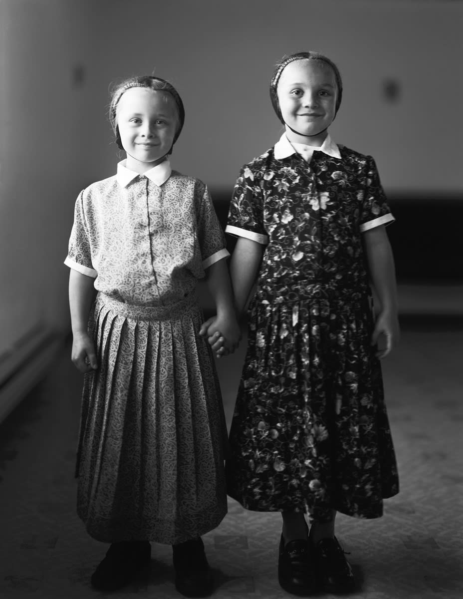 Two Hudderite Girls, Gildford, MT 2005