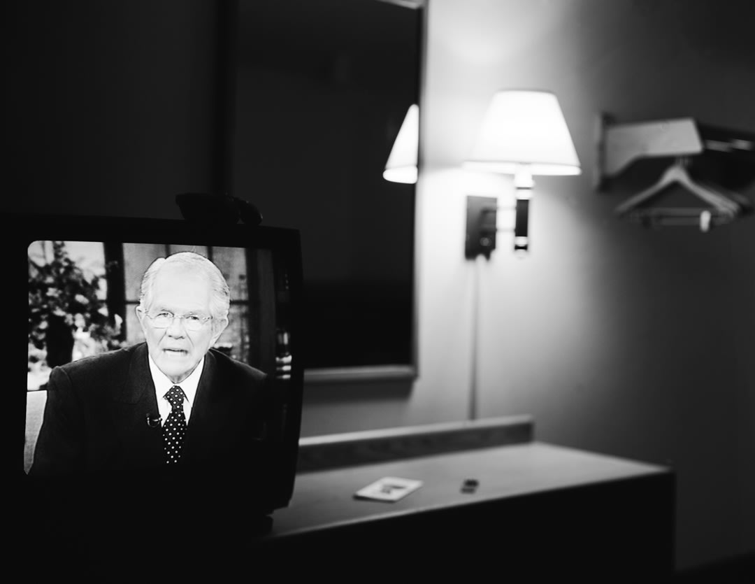 Pat Robertson On Television, Red Roof Inn, Jamestown, NY 2004