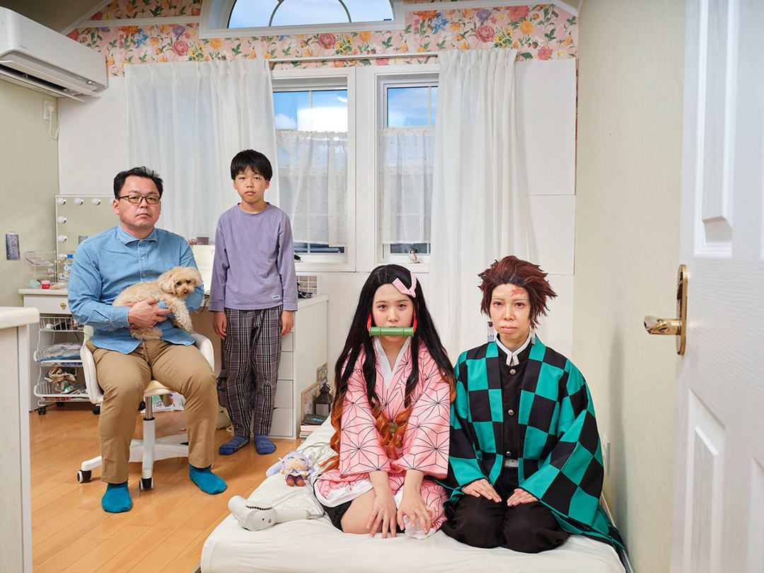 08/05/2024 
Mizuki (20) with family in Osaka, Japan. 
A makeup/art student and cosplayer for 4 years, she plays "Nezuko Ka...