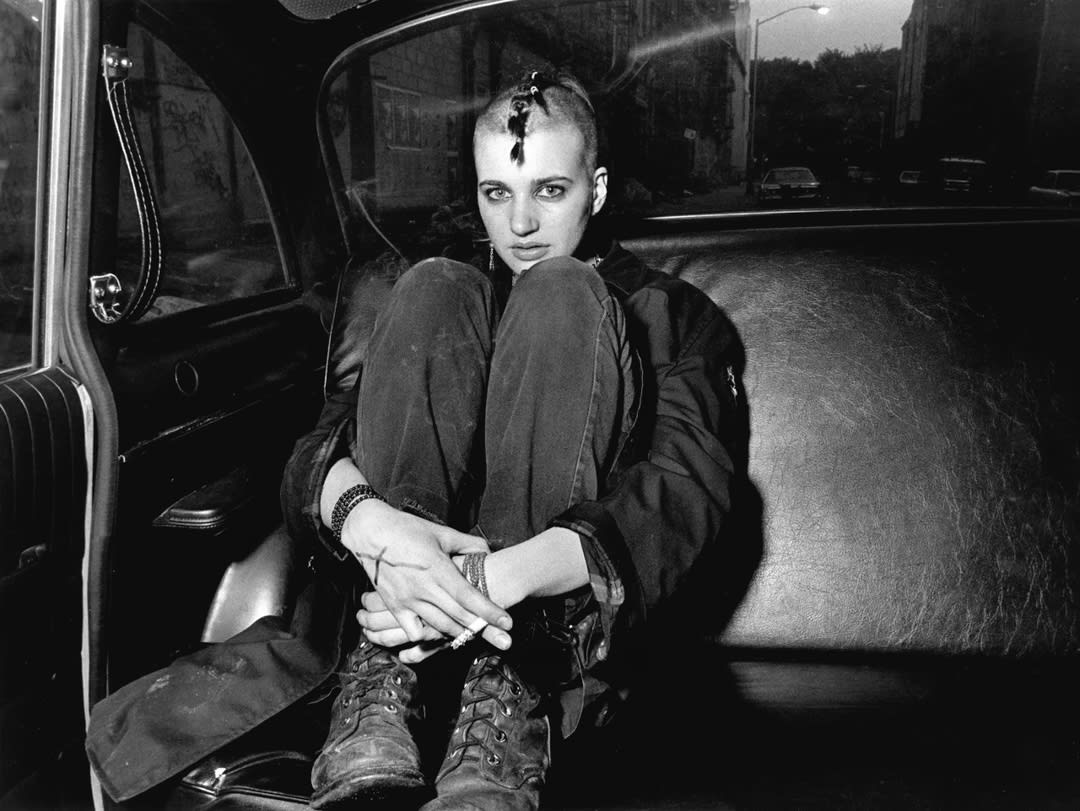 Punk Donna in Boots and Backseat, 1982