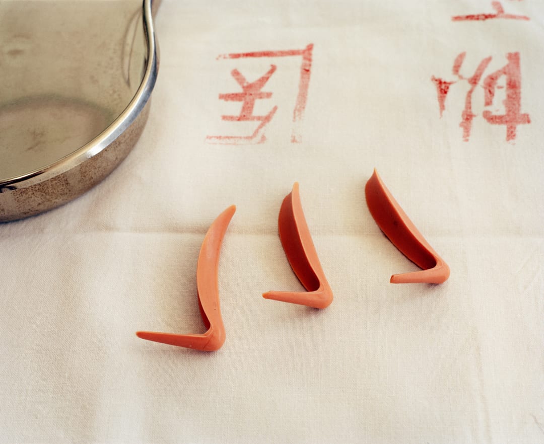 Nose bridge prosthetic implants,
to increase size of nose.
Beijing, China.