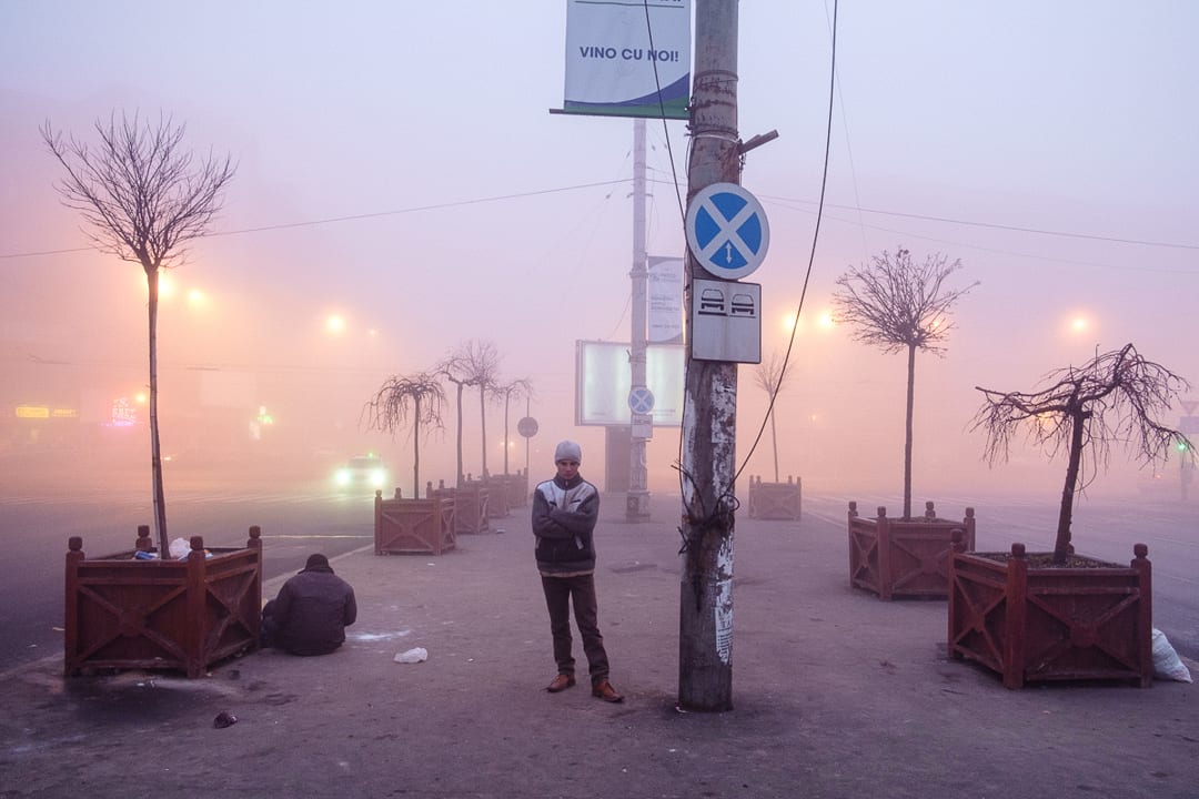 Wintry dawn over Gara de Nord, 2014. Massimo Branca