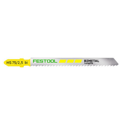 Lame de scie sauteuse HS 75 x 2.5 mm Bimétal / 5 unités