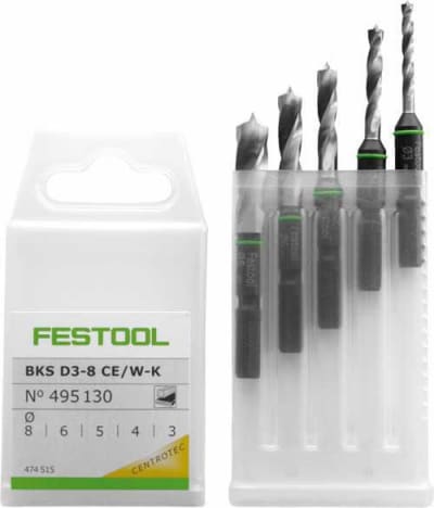 Foret helicoïdal BKS D 3-8 CE W-K / 5 unités - Festool