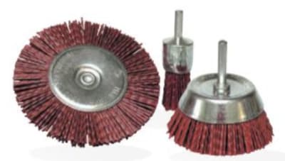 Lot de 3 brosses nylon fils rouges - Leman